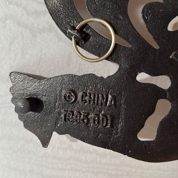 Vintage ODI 1995 Cast Iron Copper Rooster Trivet Wall Han Country Farmhouse - Picture 4 of 10